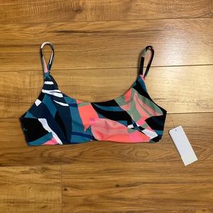 NWT Raisins Multicolor Bikini Top Size Large
